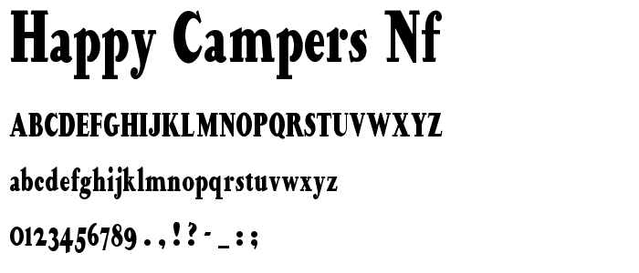 Happy Campers NF font